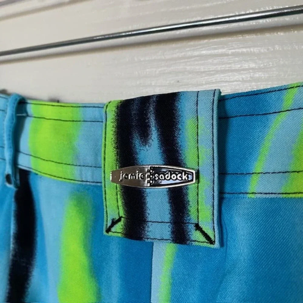 Jamie Sadock Golf Crop Pants Cloud 9 Multi-Color Neon Green Women's Size 2‎